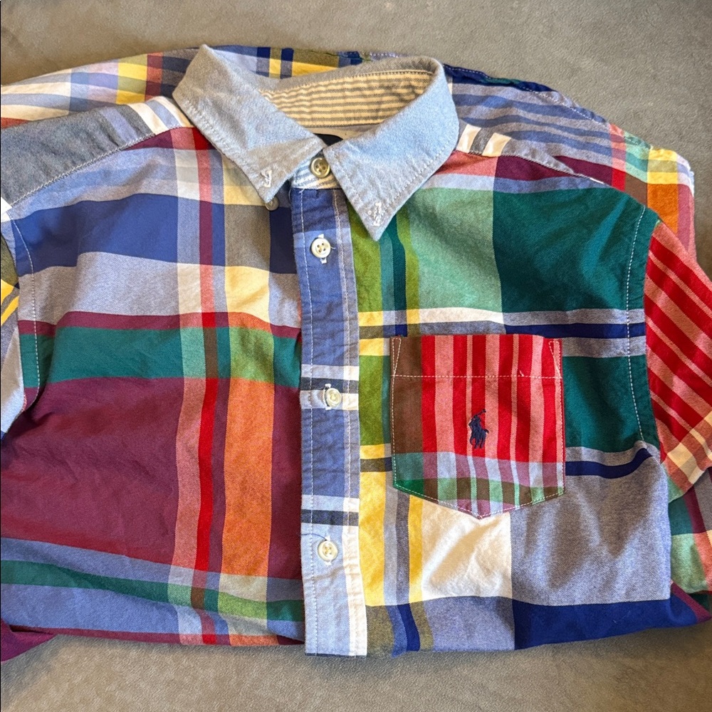 Polo Multicolor Plaid Boy Shirt